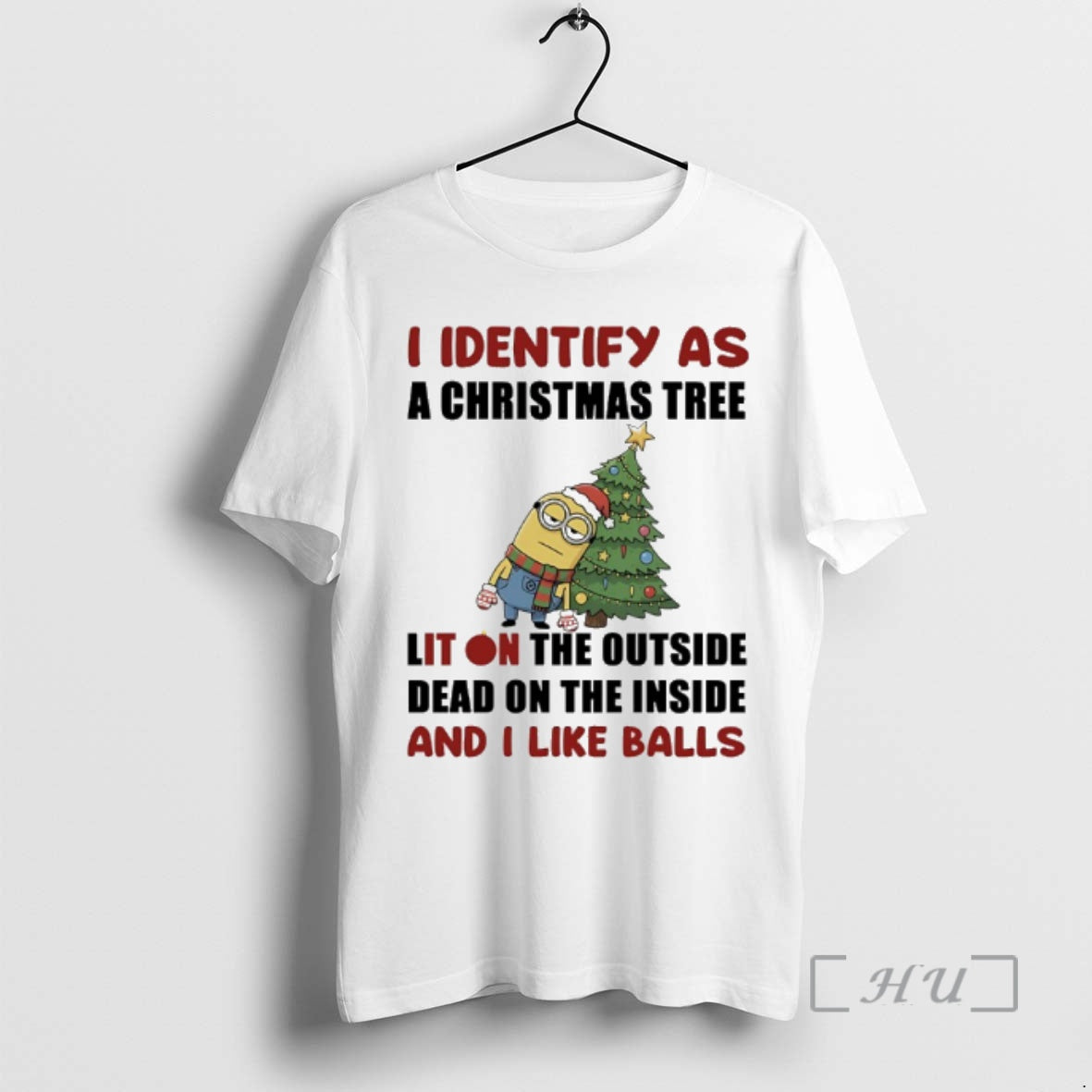 Officials Minions I Identify As A Christmas Tree Lit On The Outside Dead On The Shirt Hoodie Sweatshirt | PurePodTees.com