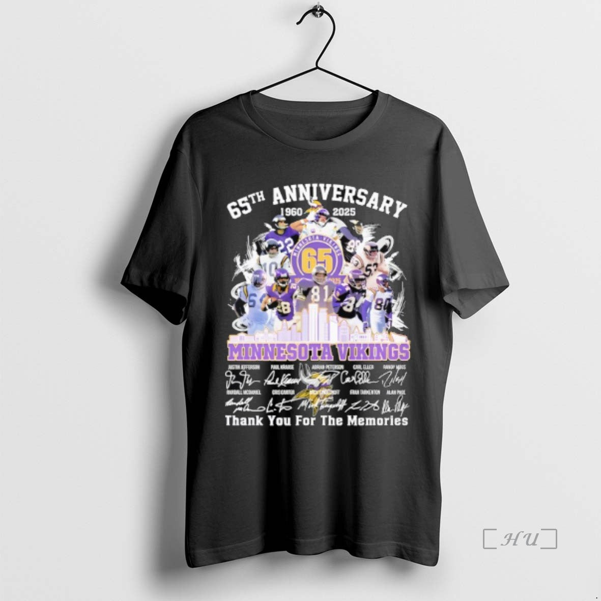 Officials Minnesota Vikings Thank You For The Memories 65th Anniversary 1960 2025 Premium T Shirts Hoodie Sweatshirt