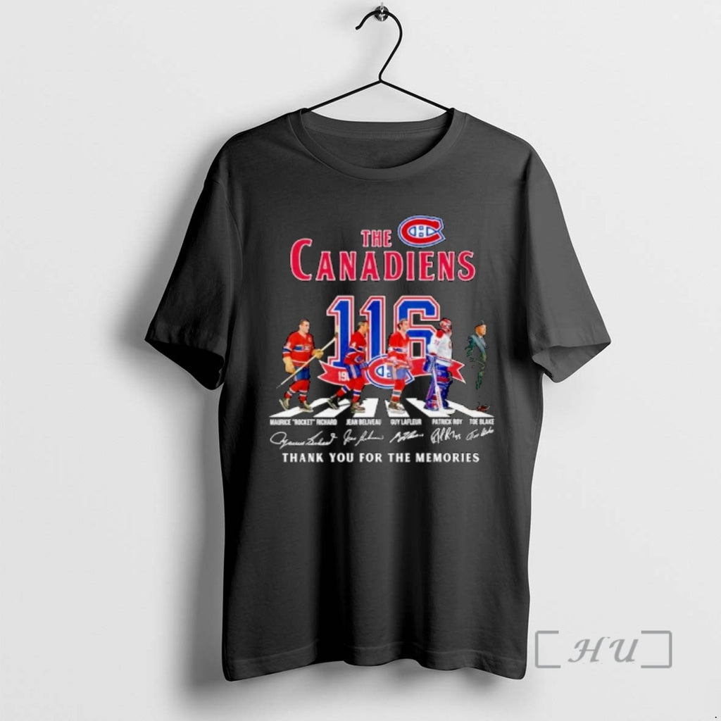 Officials Montreal Canadiens 116th Anniversary 1909 2025 Thank You For The Memories Signatures Ornaments Premium Shirt...