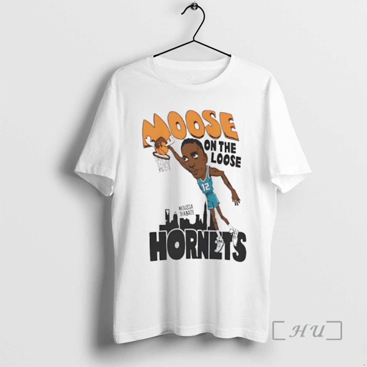 Officials Moose On The Loose Hornets Moussa Diabate Shirt Hoodie Sweatshirt | PurePodTees.com