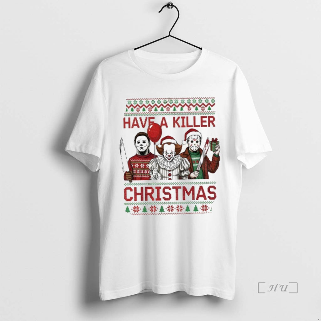 Officials Movie Characters Have A Killer Christmas Ugly Shirt Hoodie Sweatshirt | PurePodTees.com