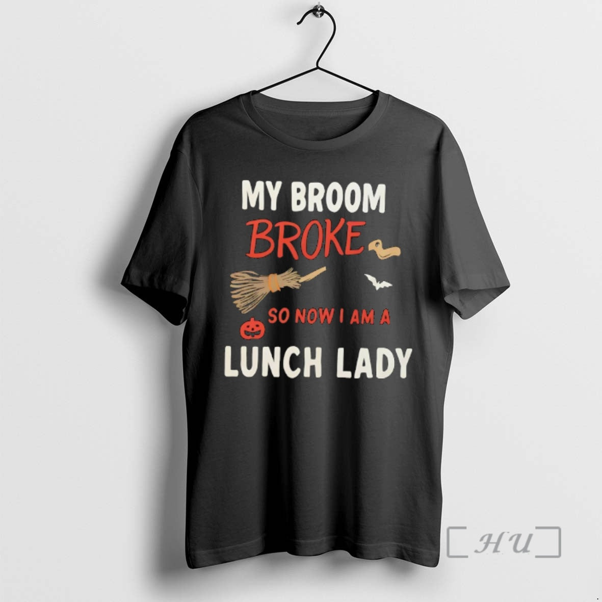 Officials My Broom Broke So Now I Am A Lunch Lady Halloween Shirt Hoodie Sweatshirt | PurePodTees.com