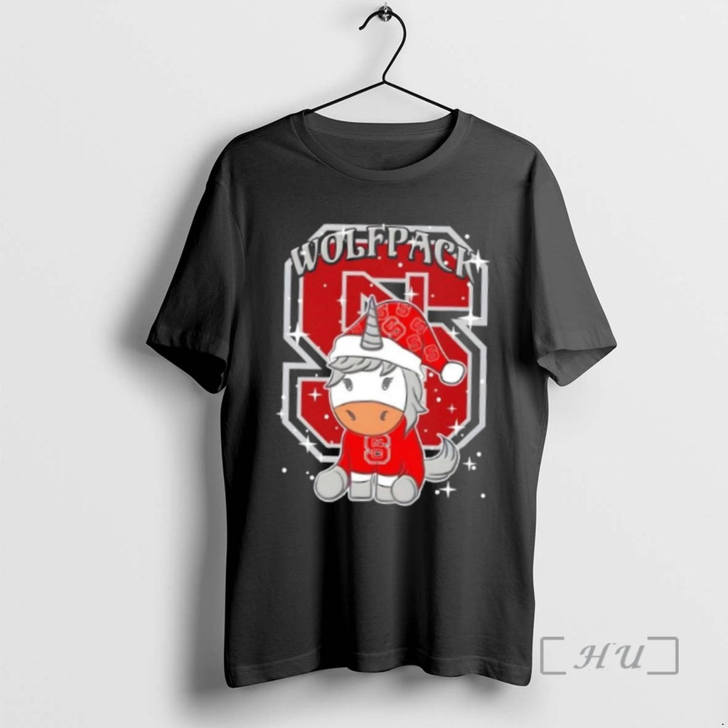Officials Nc State Wolfpack Football X Unicorn Merry Christmas Shirt Hoodie Sweatshirt | PurePodTees.com