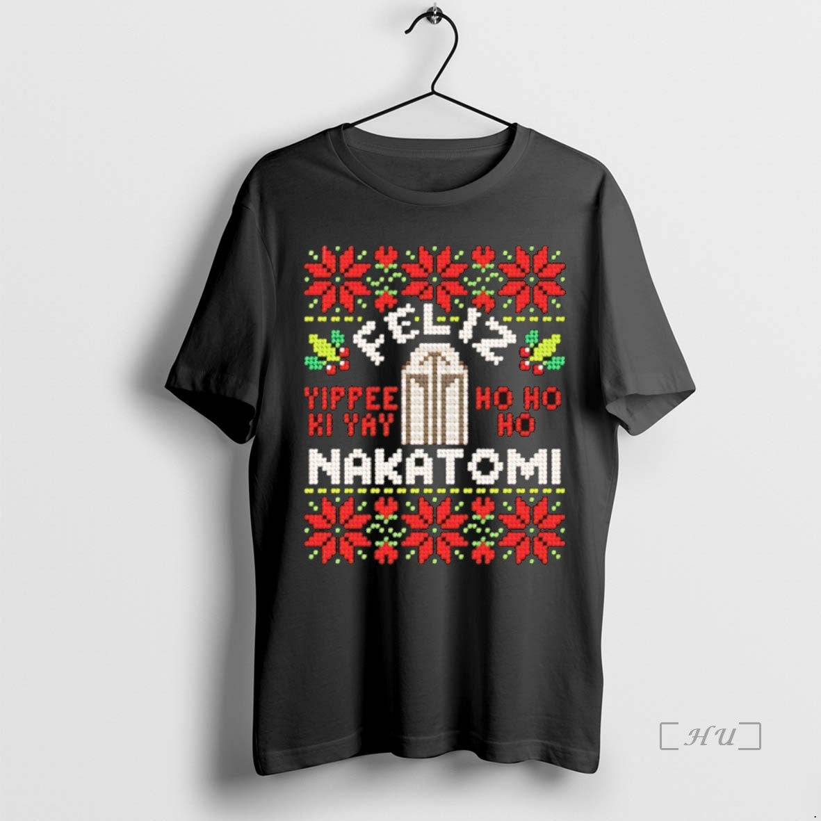 Officials Nakatomi Plaza Die Hard Yippee Ki Yay Ho Ho Ho Ugly Christmas Premium Shirt Hoodie Sweatshirt | PurePodTees.com