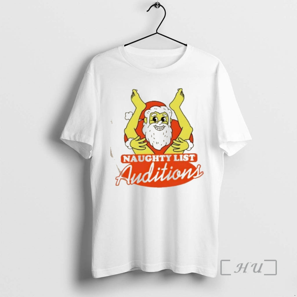 Officials Naughty List Auditions Santa Claus Christmas Shirt Hoodie Sweatshirt | PurePodTees.com