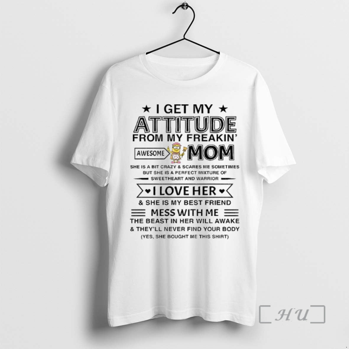 Officials Ndcncum3 Minion I Get My Attitude From My Freakin Awesome Mom She Is Shirt Hoodie Sweatshirt | PurePodTees.com