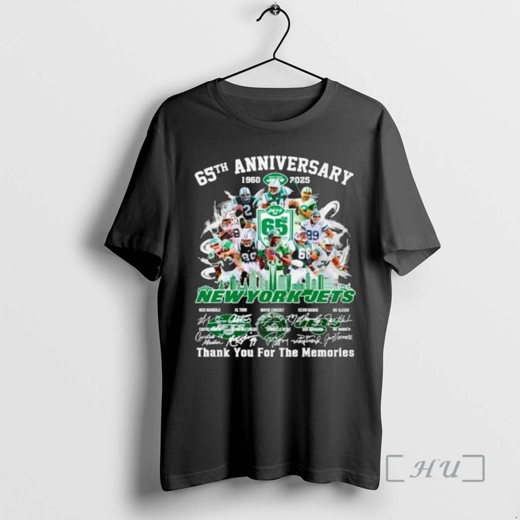 Officials New York Jets 65th Anniversary 1960 2025 Thank You For The Memories Signatures Ornaments Shirt Hoodie Sweatshirt
