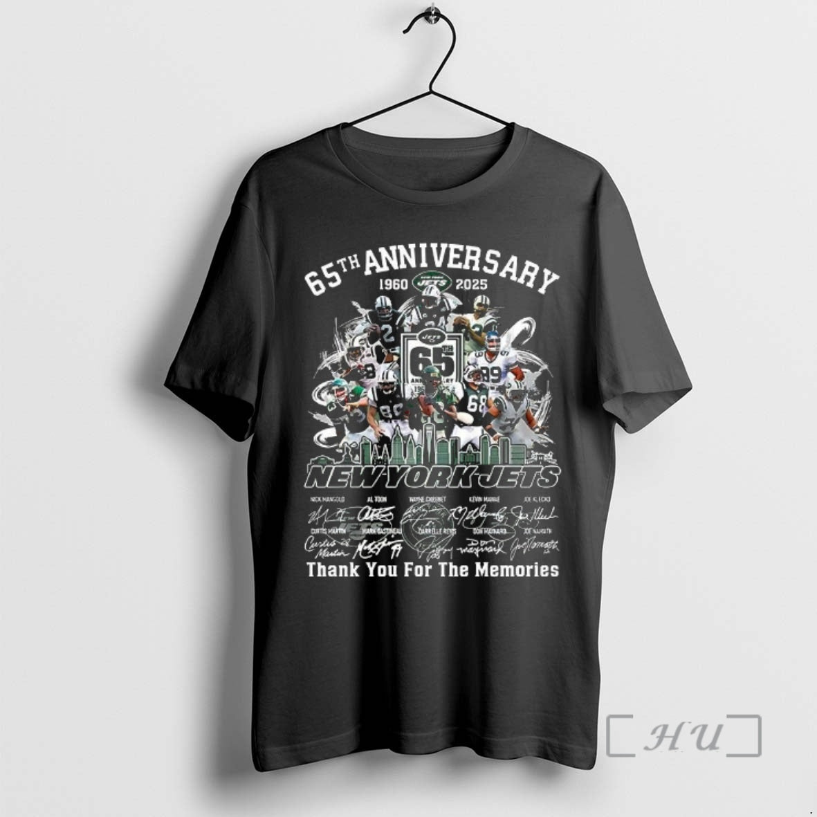 Officials New York Jets 65th Anniversary 1960 2025 Thank You For The Memories Signature Shirt Hoodie Sweatshirt