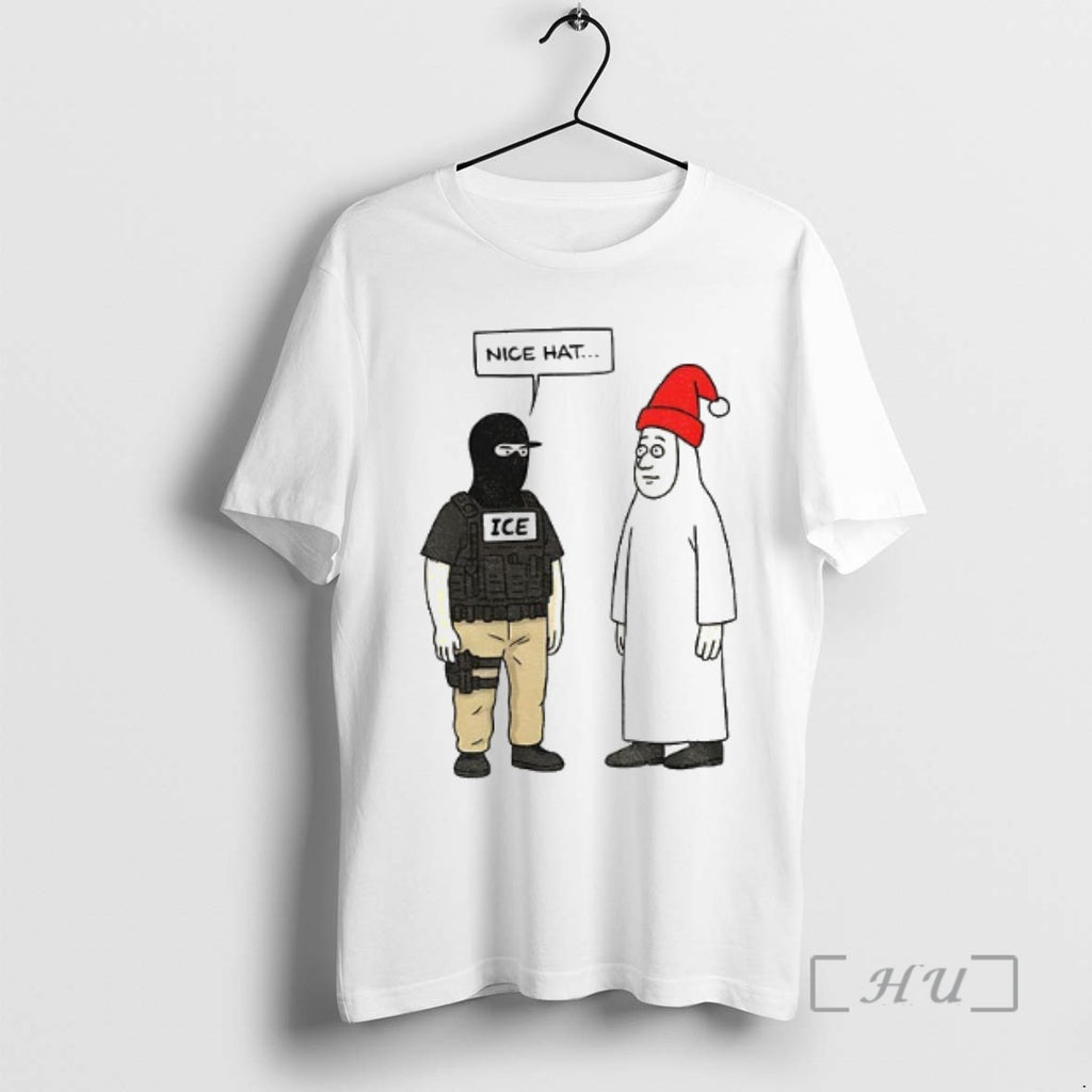 Officials Nice Hat Cartoon Funny Abolish Ice Anti Fascist Christmas Shirt Hoodie Sweatshirt | PurePodTees.com