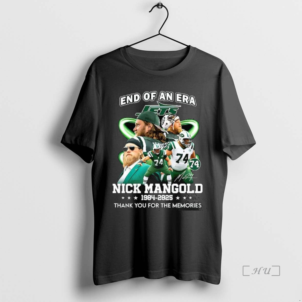 Officials Nick Mangold End Of An Era Thank You For The Memories 2025 Signature Premium Shirt Hoodie Sweatshirt
