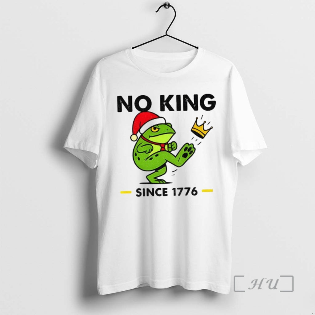 Officials No King Since 1776 Funny Christmas Frog Shirt Hoodie Sweatshirt | PurePodTees.com