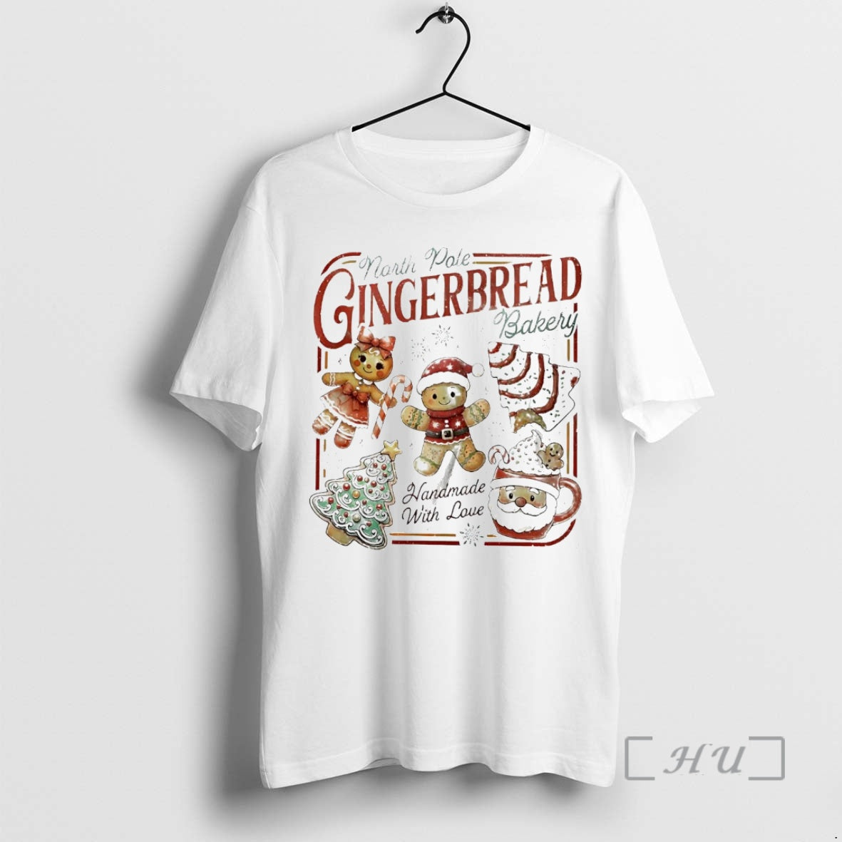 Officials North Pole Gingerbread Bakery Handmade With Love Christmas Shirt Hoodie Sweatshirt | PurePodTees.com