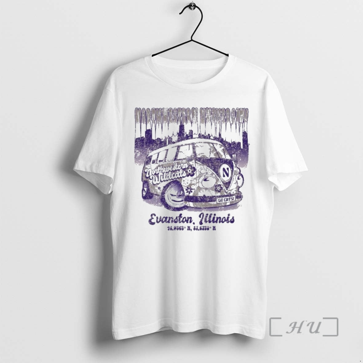 Officials Northwestern Retro Flower Bus Shirt Hoodie Sweatshirt | PurePodTees.com