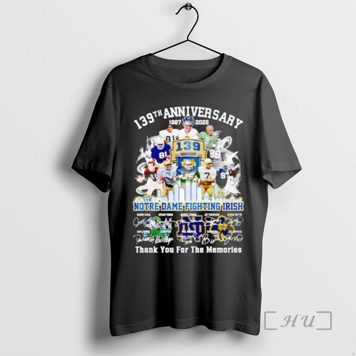 Officials Notre Dame Fighting Irish 139th Anniversary 1887 2026 Thank You For The Memories Premium Shirt Hoodie Sweatshirt