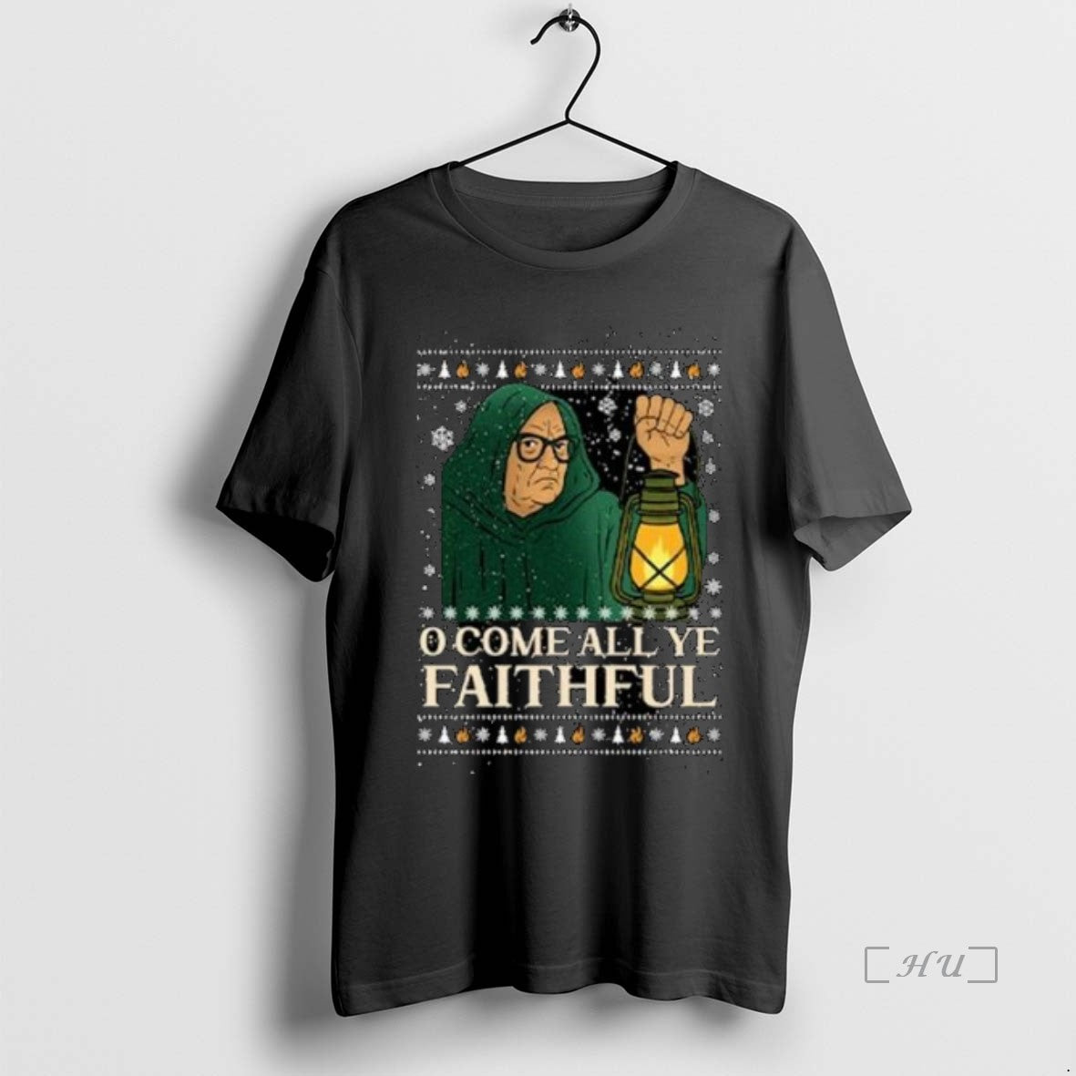 Officials O Come All Ye Faithful Christmas Circle Black Shirt Hoodie Sweatshirt | PurePodTees.com