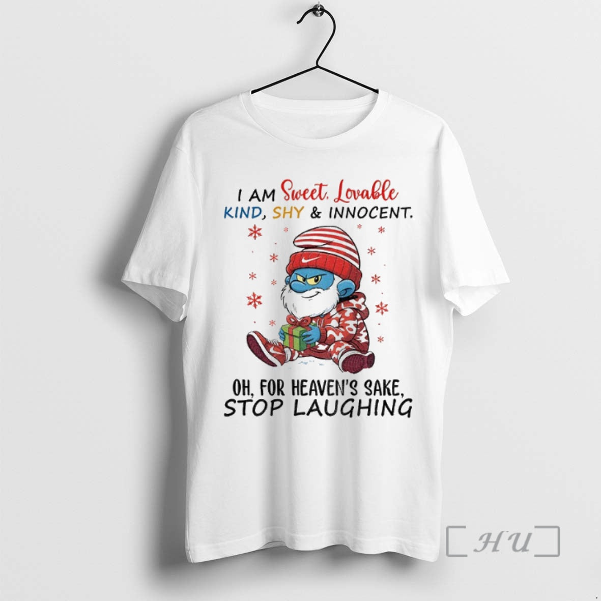 Officials Olu32d71 Smurf Santa Claus I Am Sweet Lovable Kind Shy And Innocent Oh For Shirt Hoodie Sweatshirt