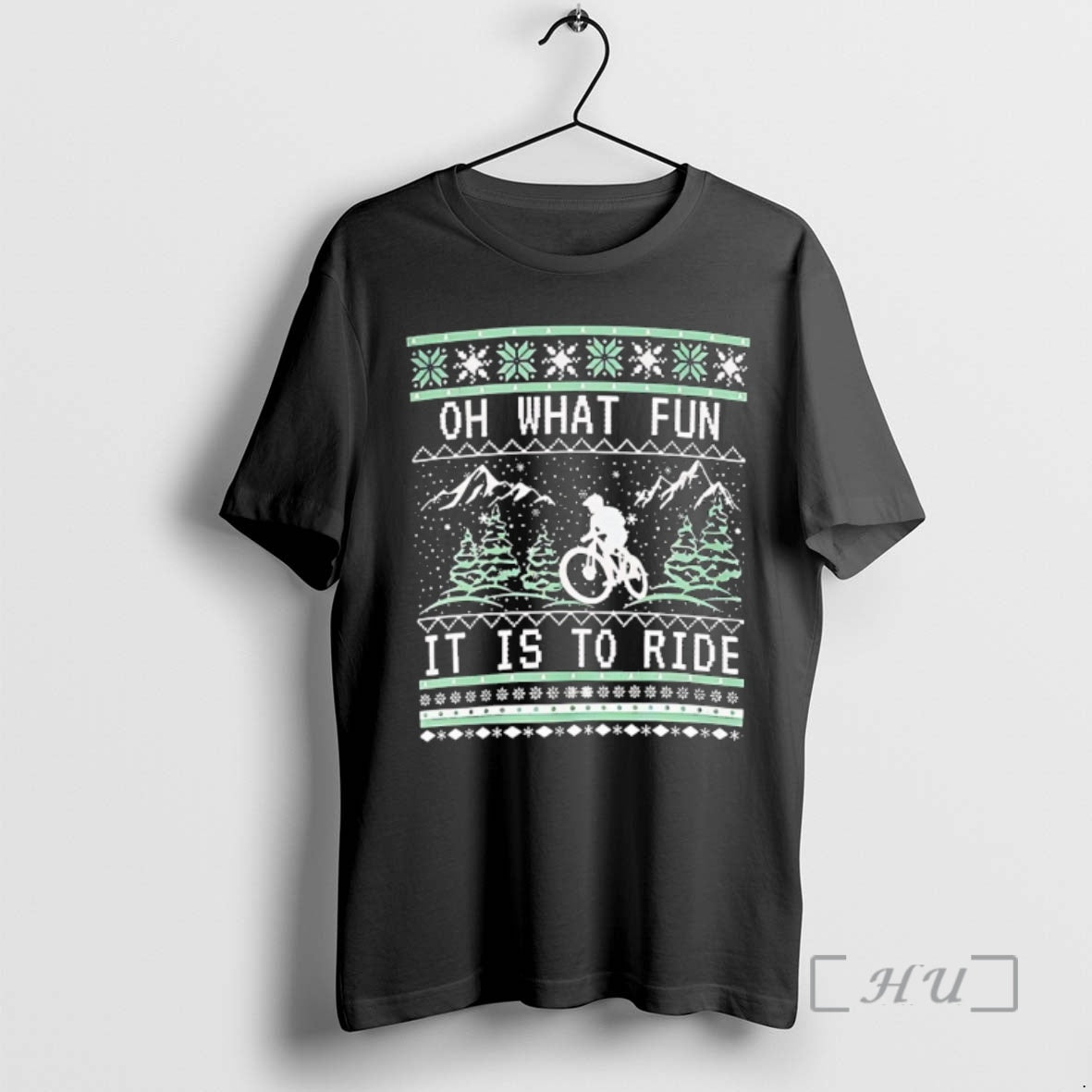 Officials Oh What Fun Tt Is To Ride Mountain Biking Merry Christmas Premium T Shirts Hoodie Sweatshirt | PurePodTees.com