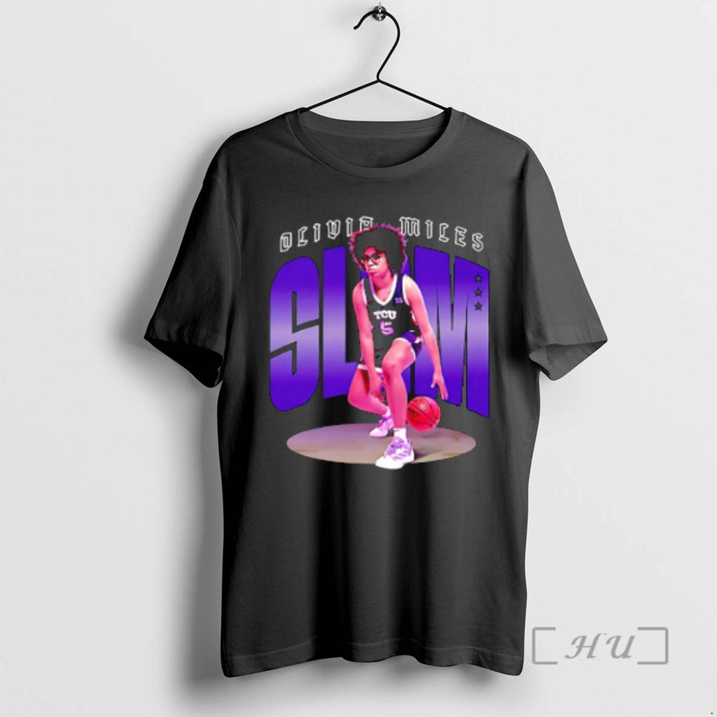 Officials Olivia Miles Tcu Horned Frogs Slam Graphic Shirt Hoodie Sweatshirt | PurePodTees.com