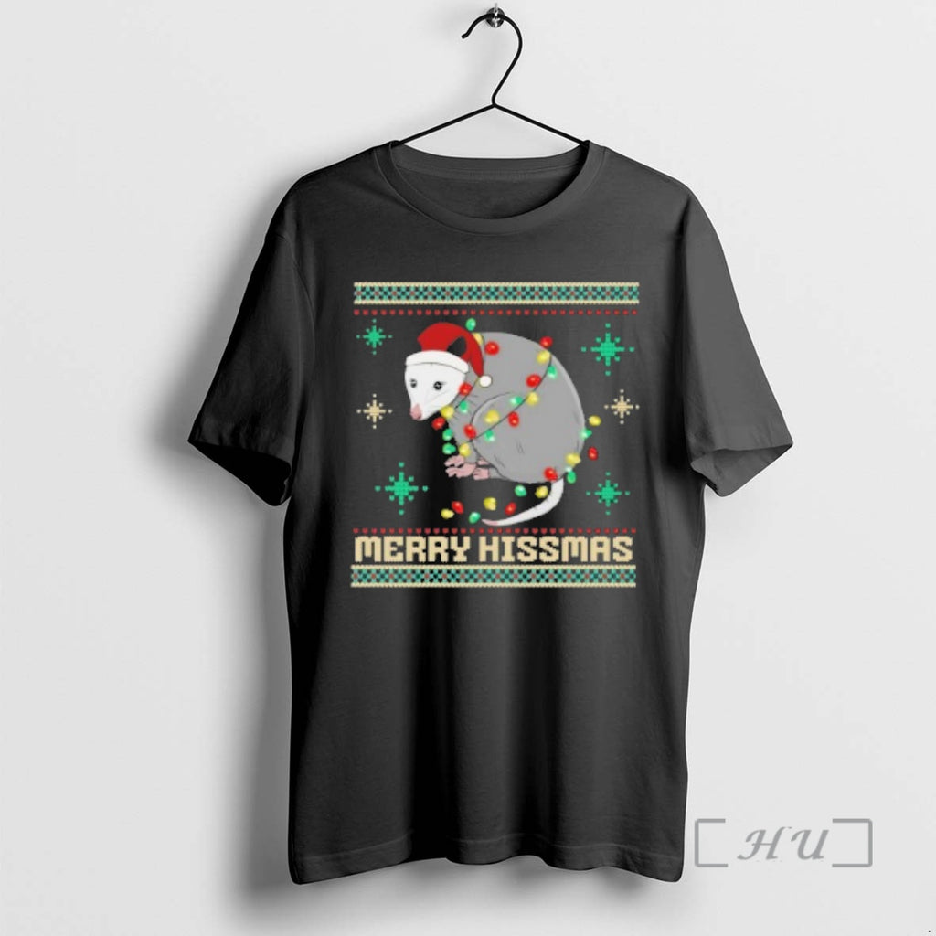 Officials Opossum Merry Hissmas Ugly Christmas Shirt Hoodie Sweatshirt | PurePodTees.com