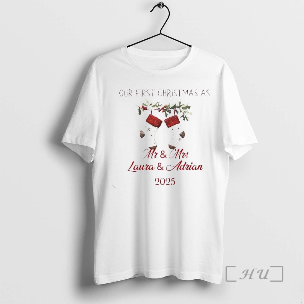 Officials Our First Christmas As A Family Decor 2025 Personalized Ornaments White Premium T Shirts Hoodie Sweatshirt