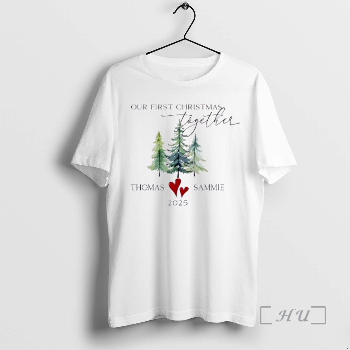 Officials Our First Christmas Together 2025 Personalized Ornaments White Shirt Hoodie Sweatshirt | PurePodTees.com