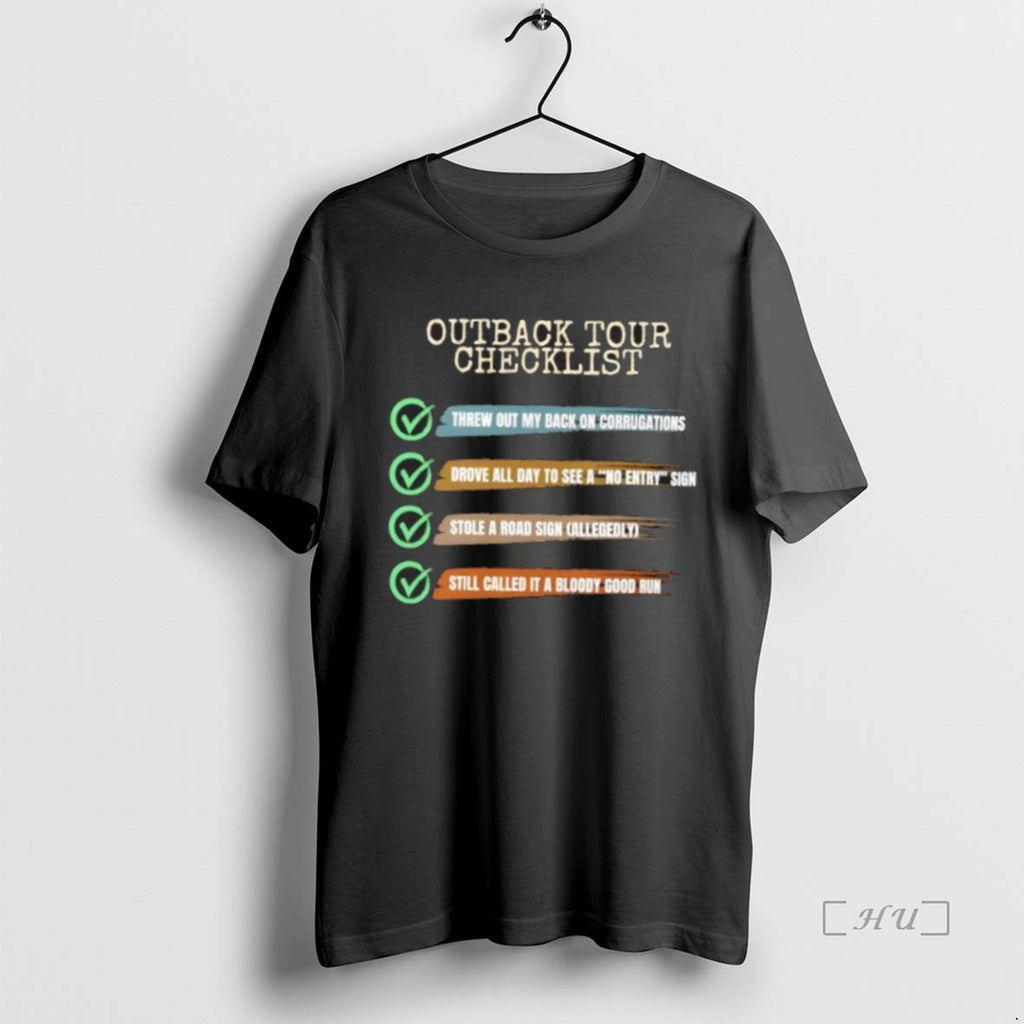 Officials Outback Tour Checklist Shirt Hoodie Sweatshirt | PurePodTees.com