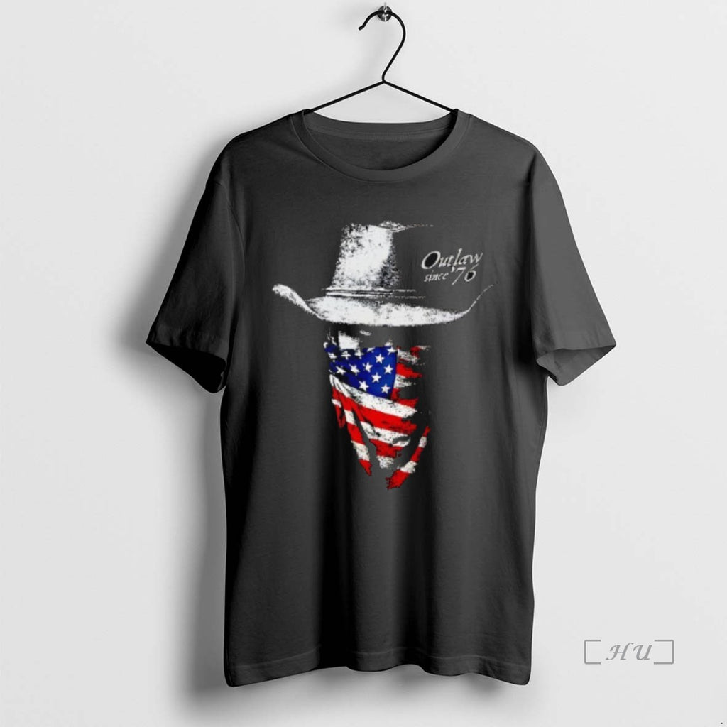 Officials Outlaw Since76 Cowboy Hat Face Mask American Vintage Shirt Hoodie Sweatshirt | PurePodTees.com