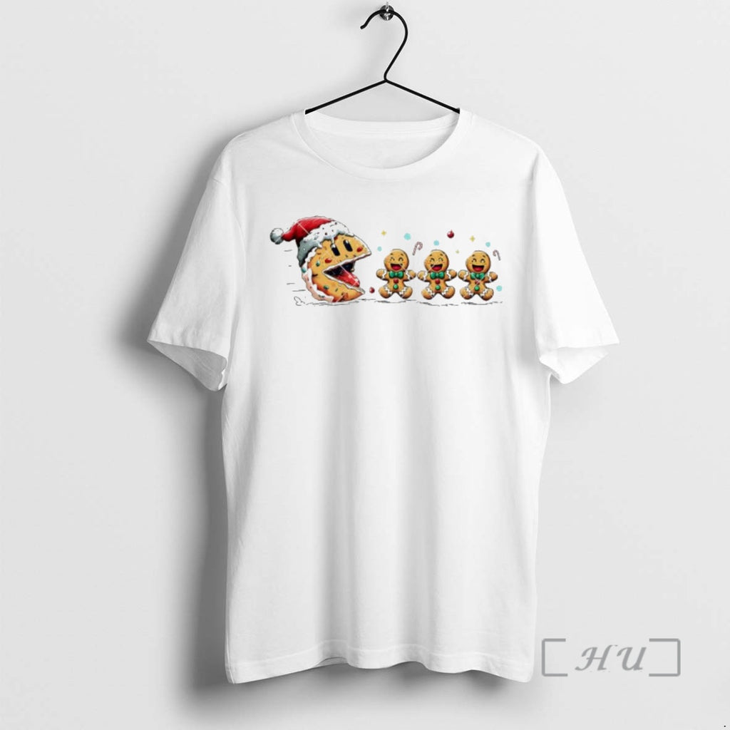 Officials Pacman Cookies Gingerbread Man Happy Christmas Shirt Hoodie Sweatshirt | PurePodTees.com