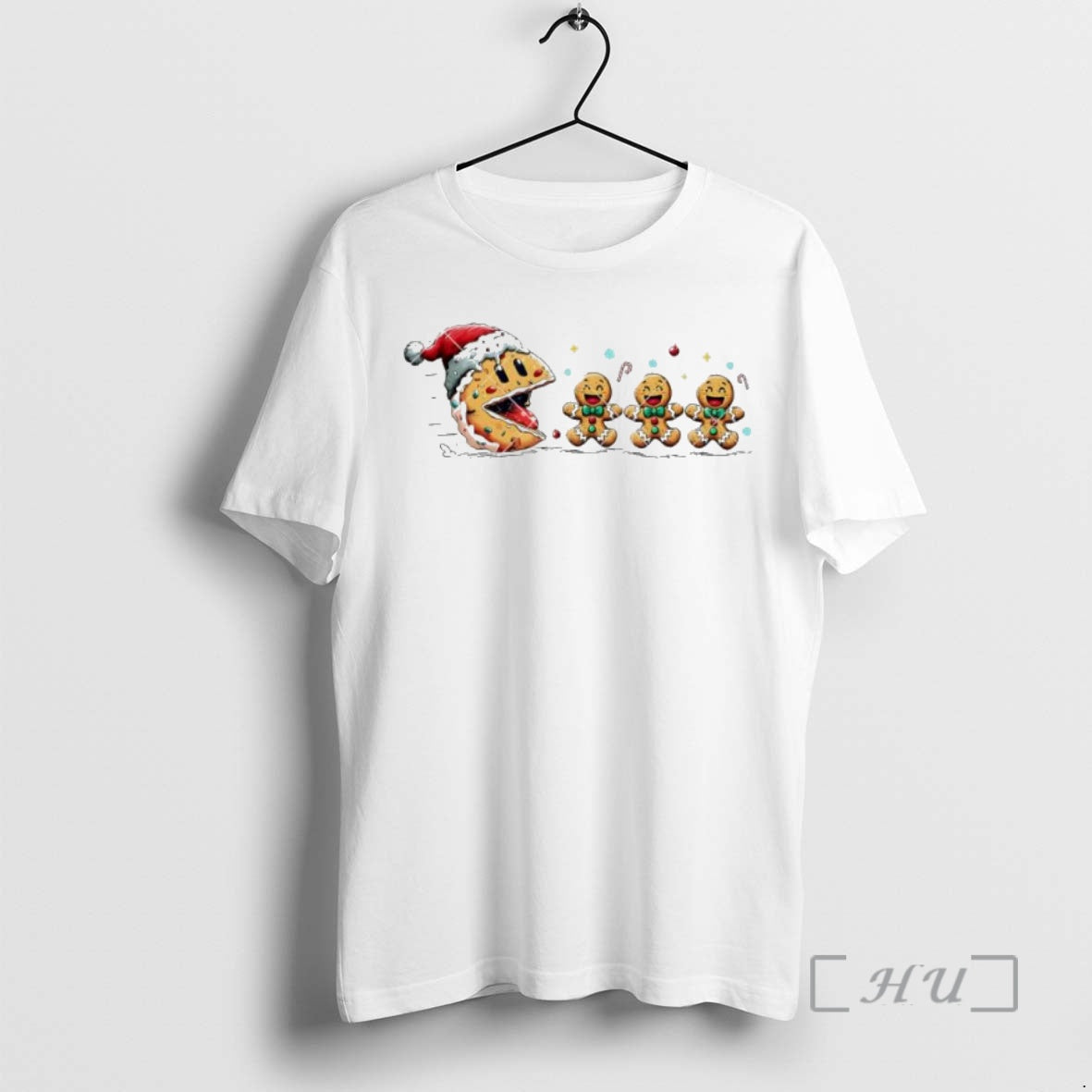 Officials Pacman Cookies Gingerbread Man Happy Christmas Shirt Hoodie Sweatshirt | PurePodTees.com