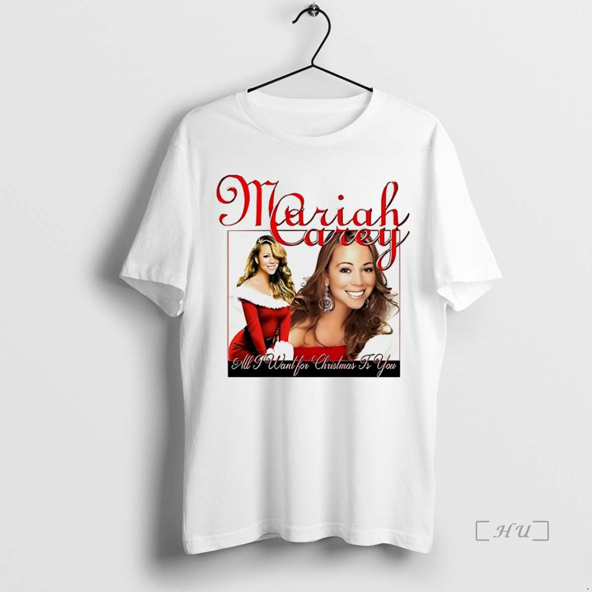 Officials Pca Mariah Carey All I Want For Christmas Is You White Premium T Shirts Hoodie Sweatshirt | PurePodTees.com