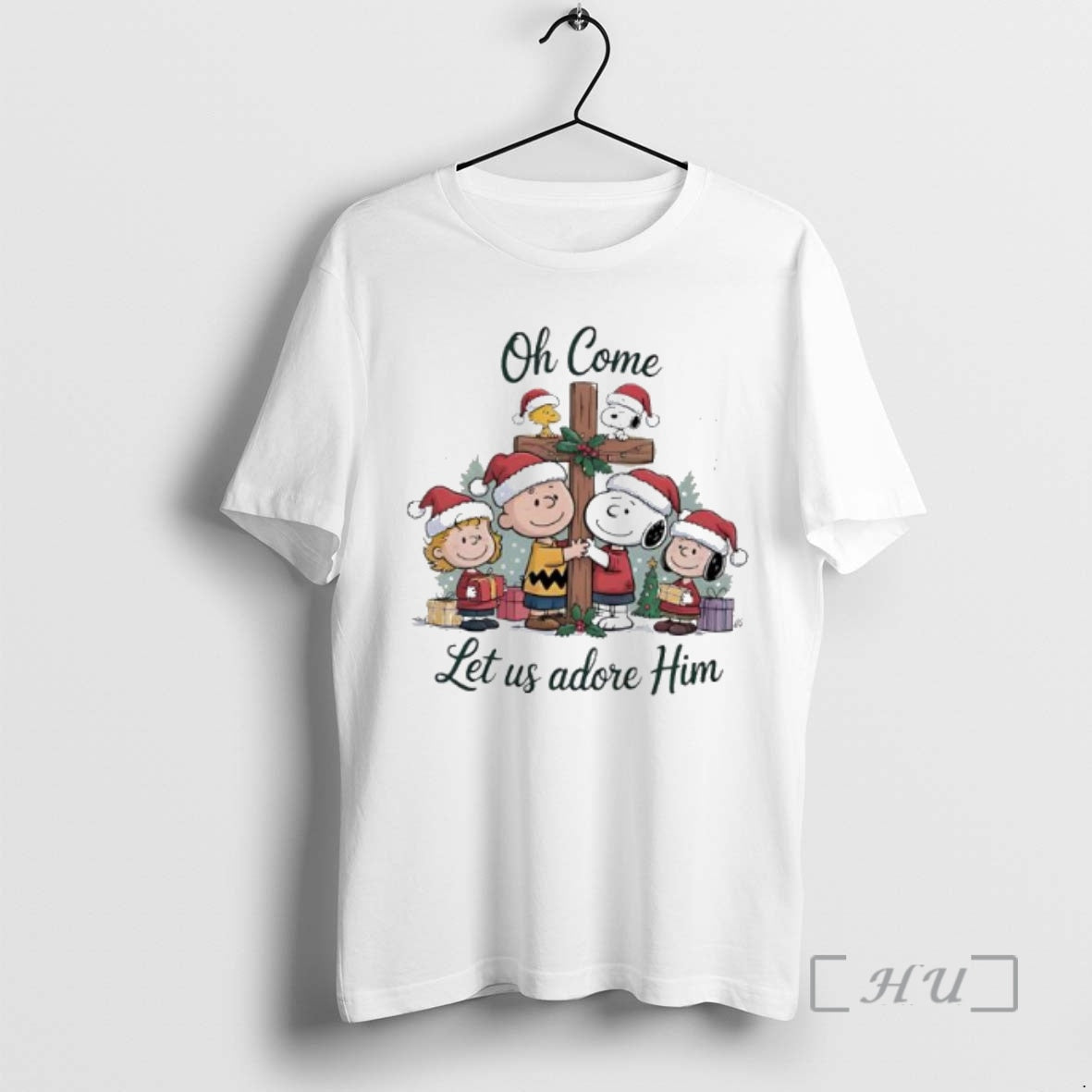 Officials Peanuts Nativity Christmas Oh Come Let Us Adore Him Shirt Hoodie Sweatshirt | PurePodTees.com