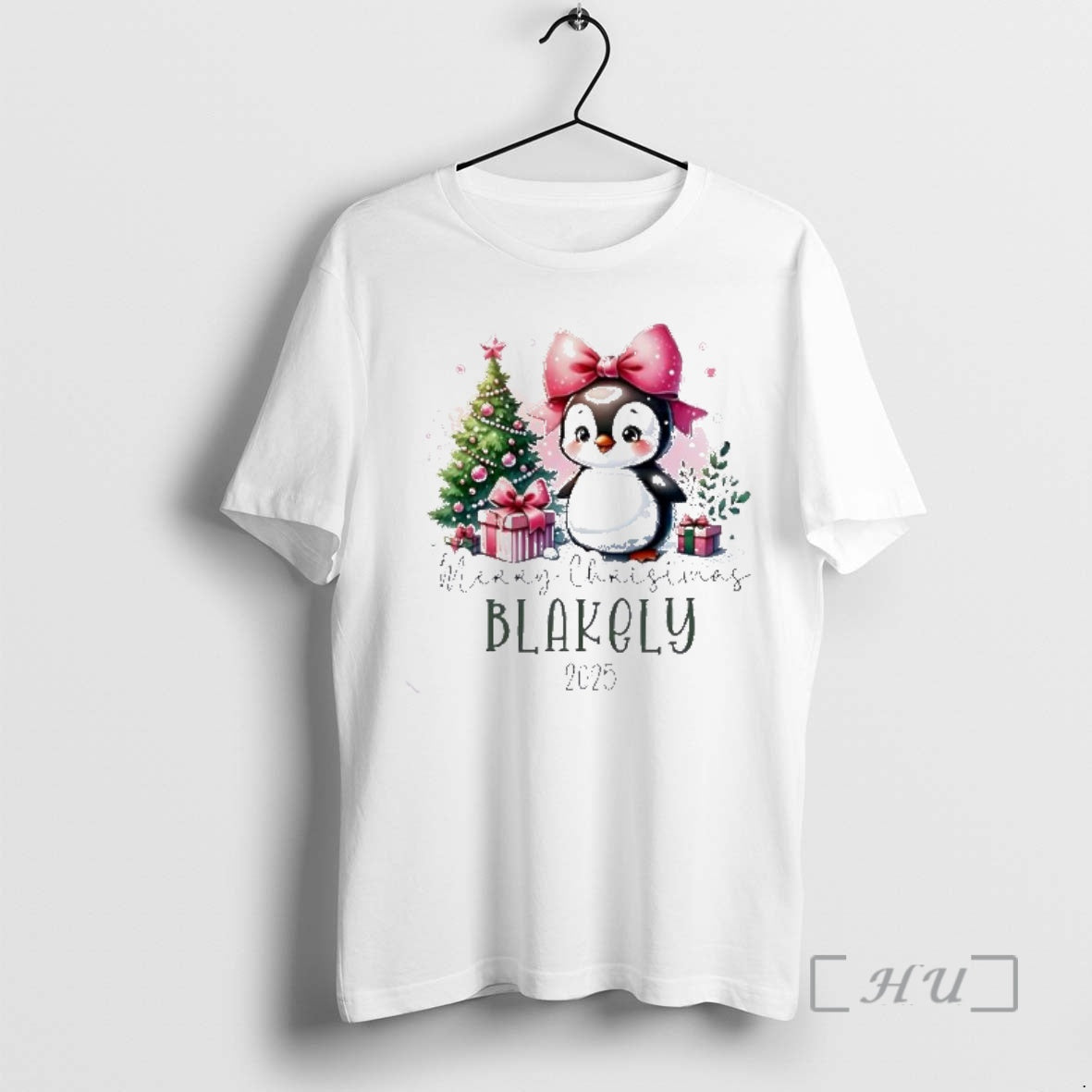Officials Penguin Xmas Tree Merry Christmas 2025 Personalized Ornaments White Shirt Hoodie Sweatshirt | PurePodTees.com