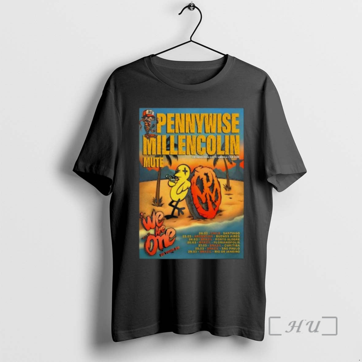 Officials Pennywise Millencolin Co Headlining Sa Tour 2026 Shirt Hoodie Sweatshirt | PurePodTees.com
