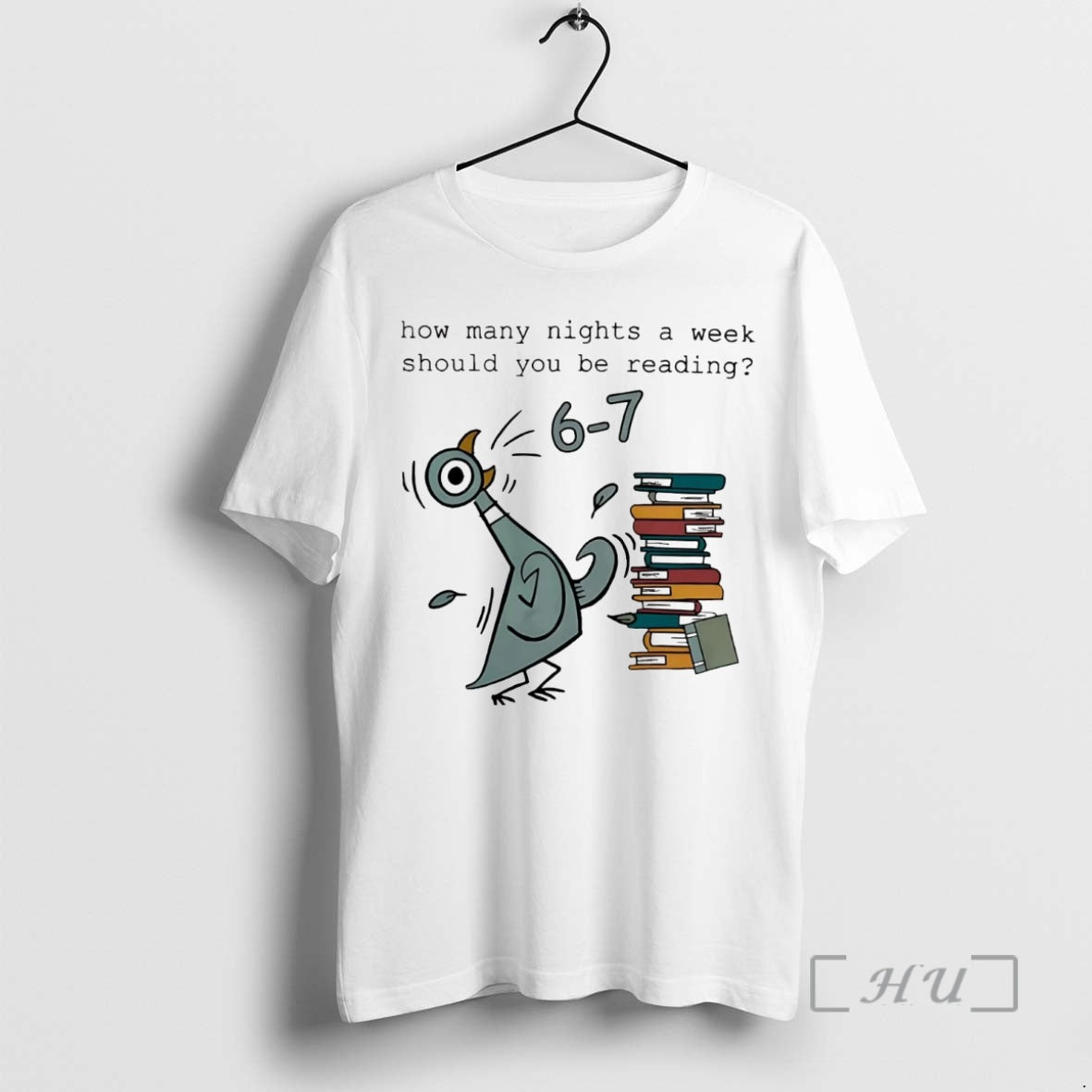 Officials Pigeon How Many Nights A Week Should You Be Reading 6 7 Premium Shirt Hoodie Sweatshirt | PurePodTees.com