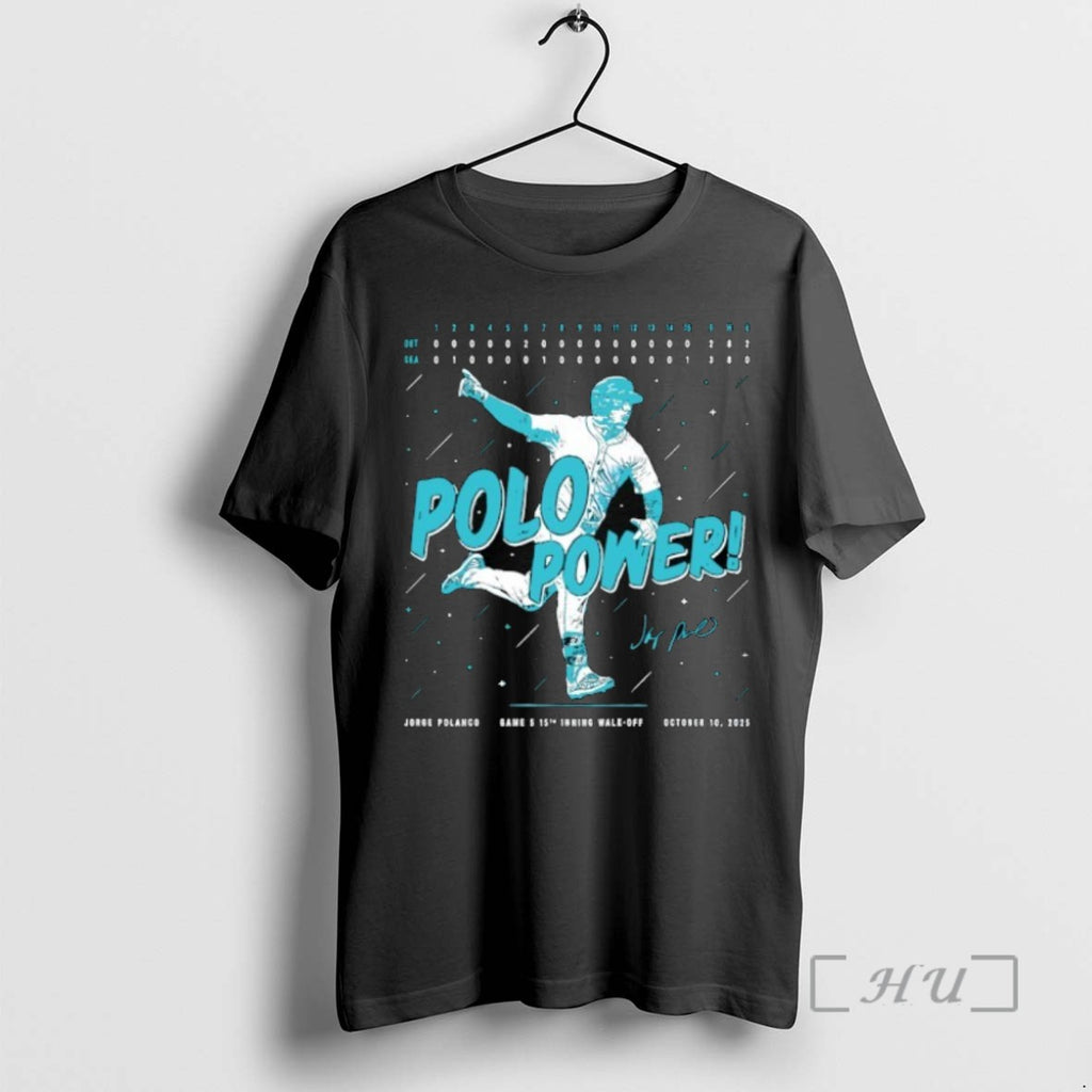 Officials Polo Power Jorge Polanco Seattle Mariners Baseball 2025 T Shirt Sweater