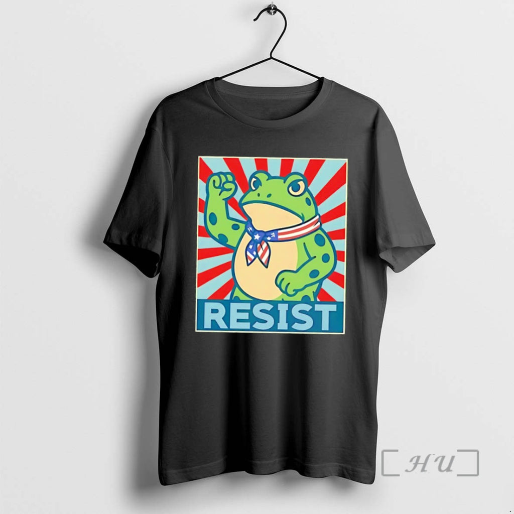Officials Premium Patriotic Activist Tee Resist Frog American Flag T Shirt Sweater