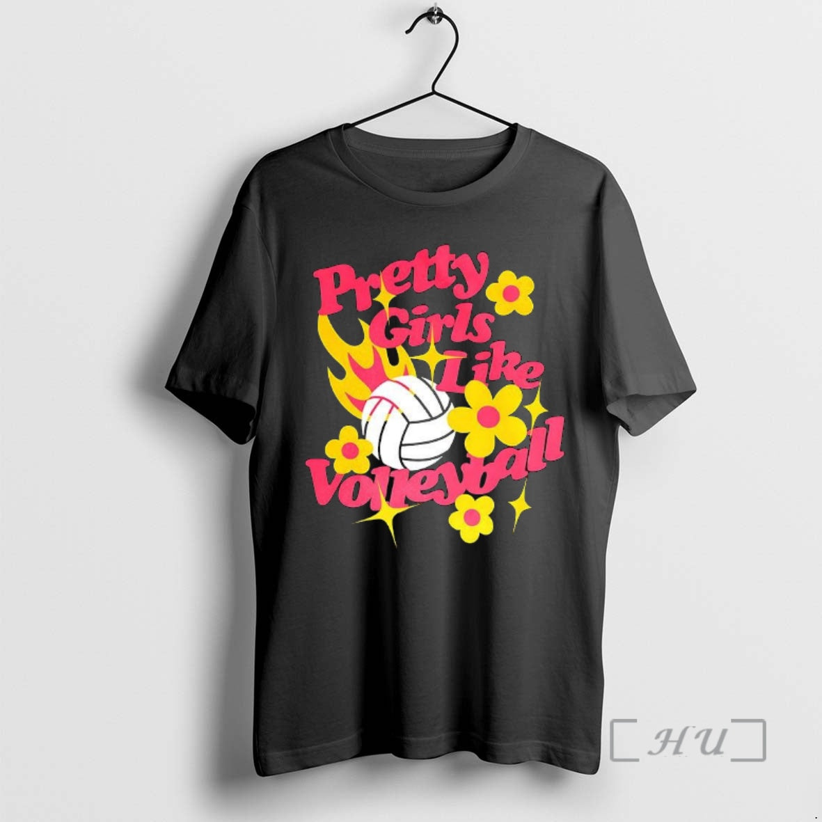 Officials Pretty Girls Like Volleyball Flowers Shirt Hoodie Sweatshirt | PurePodTees.com