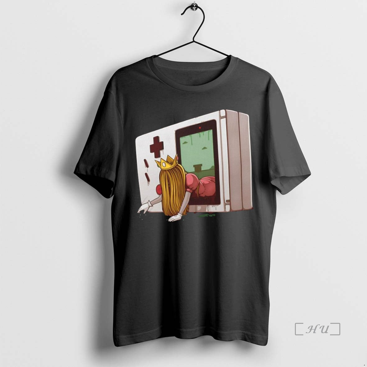 Officials Princess Peach Climbed Out Of Classic Handheld Game Console Shirt Hoodie Sweatshirt | PurePodTees.com