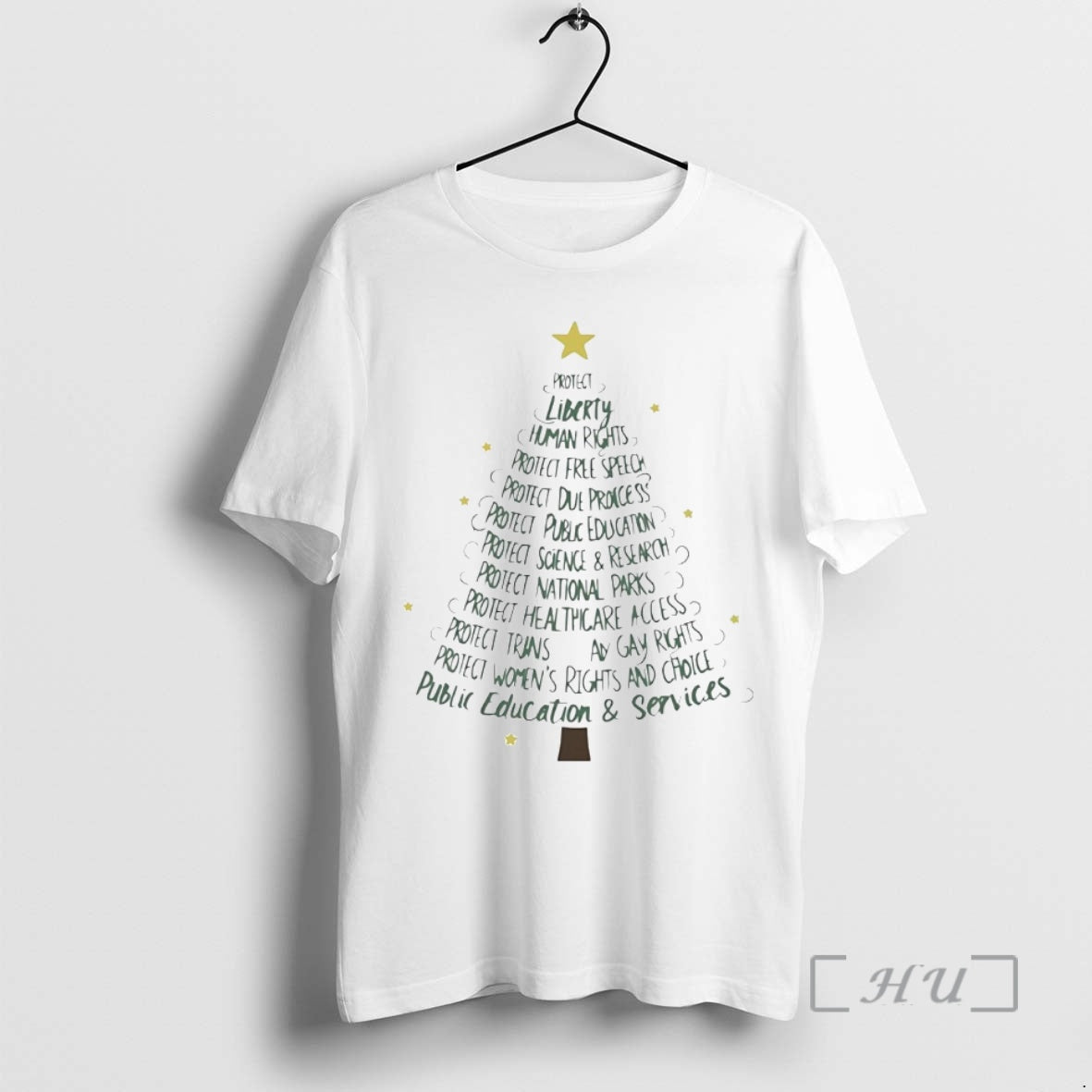 Officials Protect Democracy Christmas Tree Shirt Hoodie Sweatshirt | PurePodTees.com