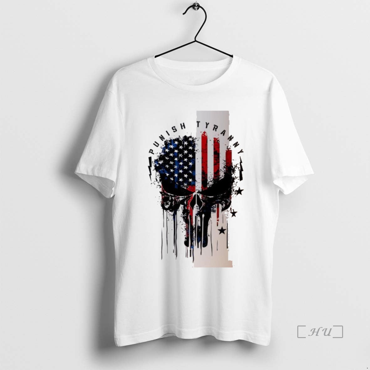 Officials Punish Tyranny Skull Flag Flowing Paint Shirt Hoodie Sweatshirt | PurePodTees.com