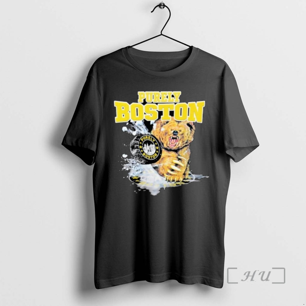 Officials Purely Boston Hockey Bear Claw T Shirt Sweater
