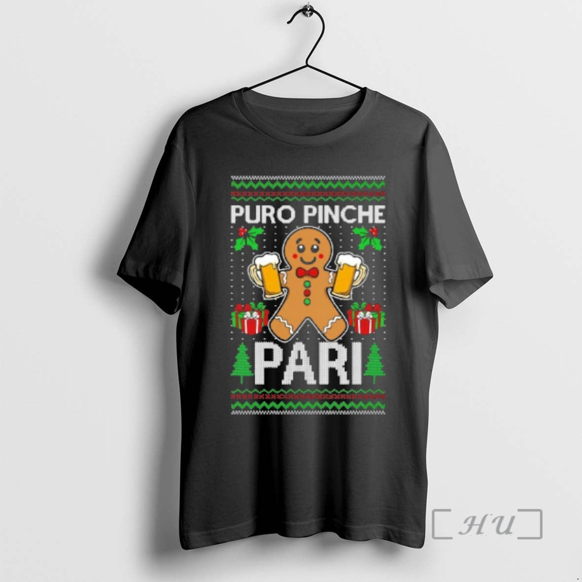 Officials Puro Pinche Pari Ugly Christmas Sweat Shirt Hoodie Sweatshirt | PurePodTees.com