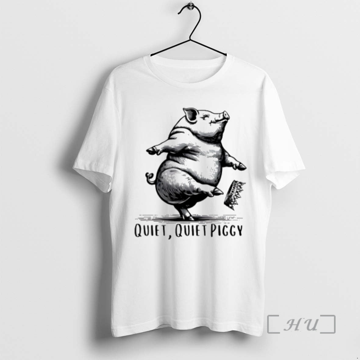 Officials Quiet Quiet Piggy Dancing Pig Kicking Crown Trump Shirt Hoodie Sweatshirt | PurePodTees.com