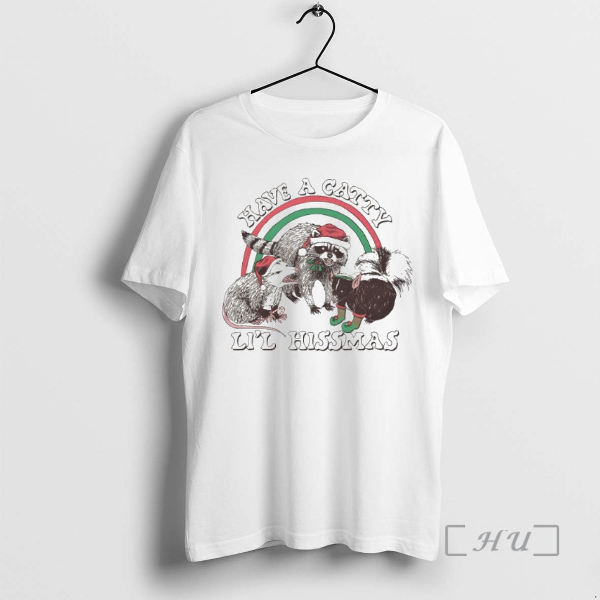 Officials Raccoon Have A Catty Lil Hissmas Christmas Shirt Hoodie Sweatshirt | PurePodTees.com