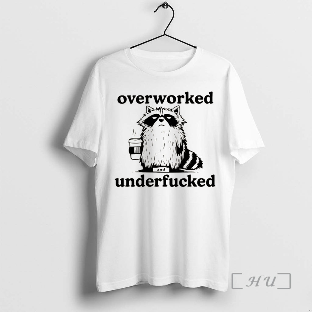 Officials Raccoon Overworked And Underfucked Christmas Shirt Hoodie Sweatshirt | PurePodTees.com