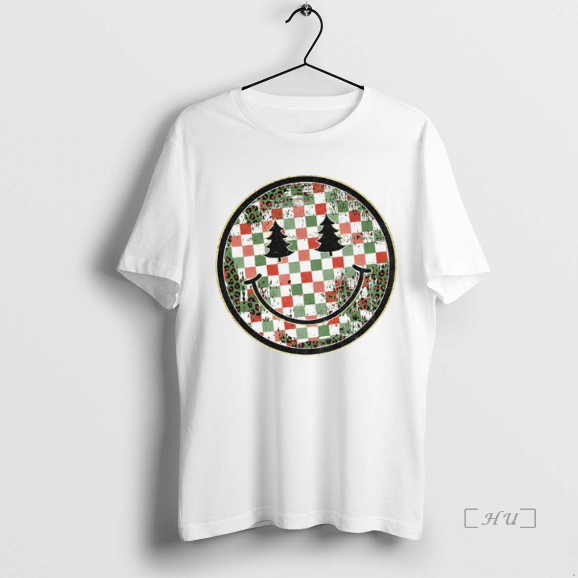 Officials Retro Smiley Christmas Trendy Checkered Xmas Face Shirt Hoodie Sweatshirt | PurePodTees.com