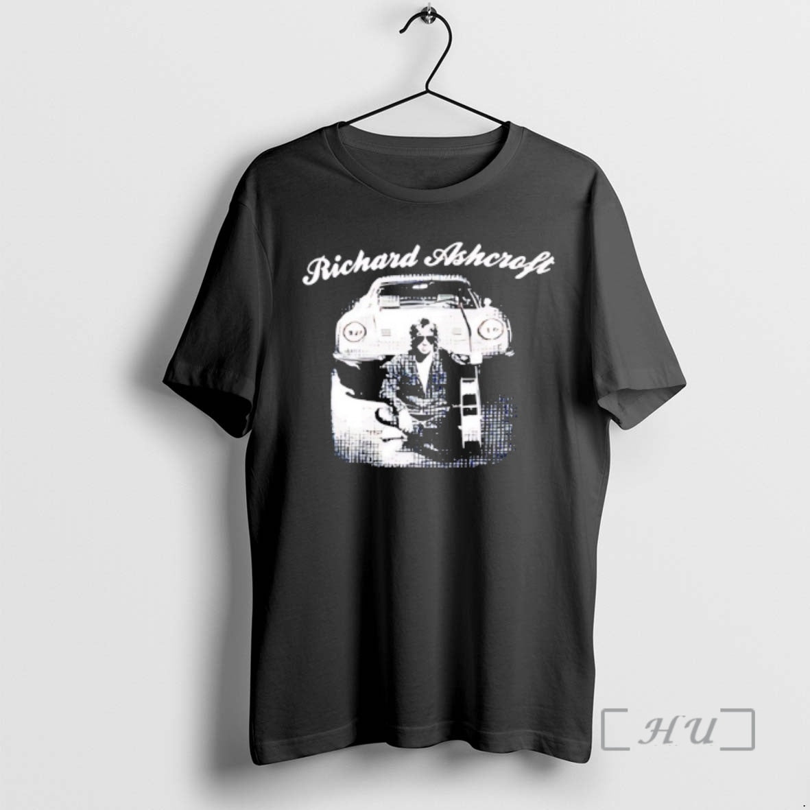Officials Richard Ashcroft Playing Guitar Behind Car Vintage Shirt Hoodie Sweatshirt | PurePodTees.com
