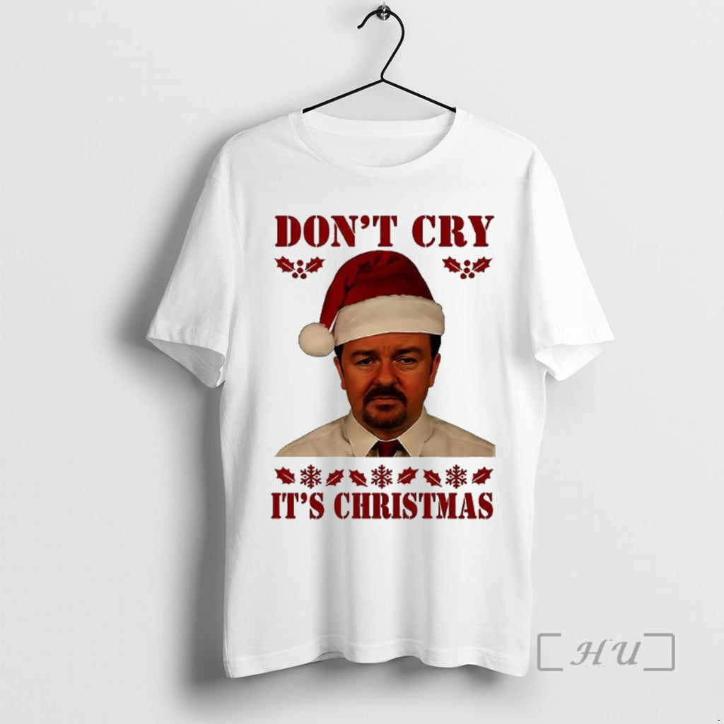 Officials Ricky Gervais The Office Dont Cry Its Christmas Shirt Hoodie Sweatshirt | PurePodTees.com