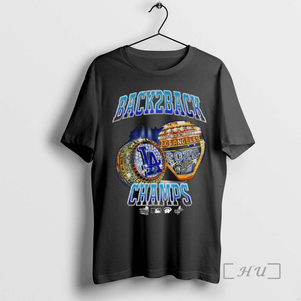 Officials Ring Back 2 Back Los Angeles Dodgers World Series Champs Mlb 2025 Premium Shirt Hoodie Sweatshirt | PurePodTees.com