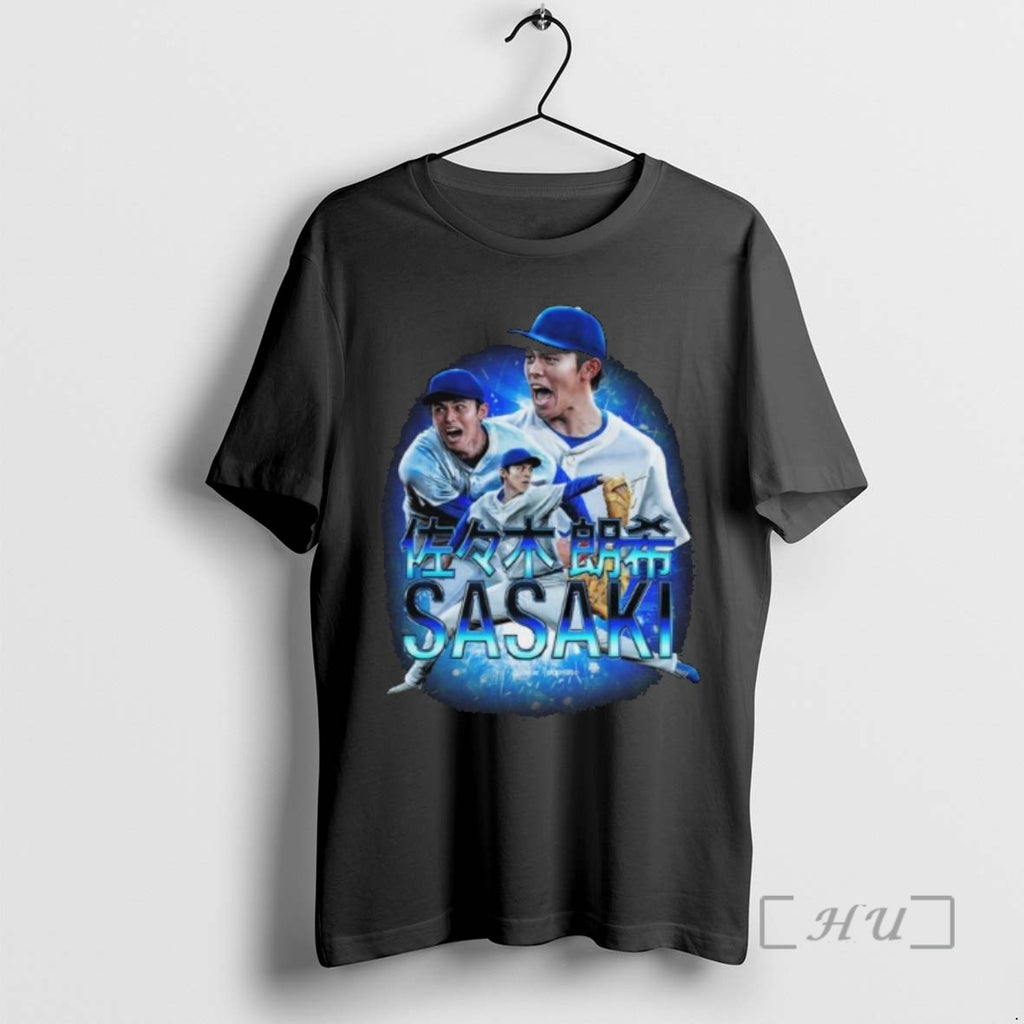Officials Roki Sasaki Los Angeles Dodgers 2025 Long Sleve T Shirt Sweater